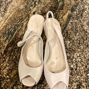 Elegant Cream Slingback Heels